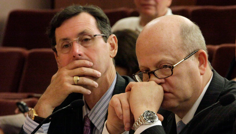 Dr. Dr. Hunt Batjer, left, and Dr. Richard Ellenbogen, of the NFL’s Head, Neck, and Spine Committee. Image via Associated Press